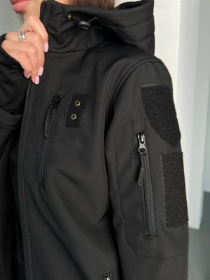 Тактична куртка 5.45style SoftShell чорна
