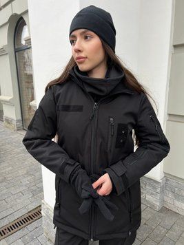 Тактична жіноча куртка з утеплювачем Omni-Heat 5.45style black, Чорний, XS